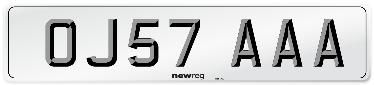 OJ57 AAA Number Plate from New Reg